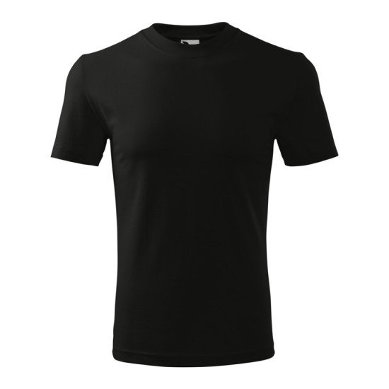 Unisex környakas póló, fekete, 160 g/m²