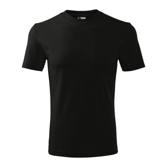 Unisex környakas póló, fekete, 200 g/m²