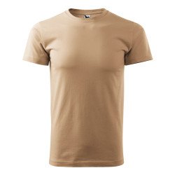 Férfi környakas póló, homok, 160 g/m²