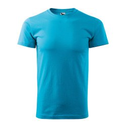 Férfi környakas póló, türkiz, 160 g/m²