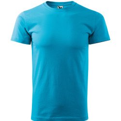 Férfi környakas póló, türkiz, 160 g/m²