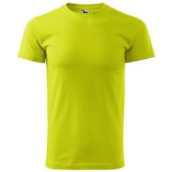 Férfi környakas póló, lime, 160 g/m²
