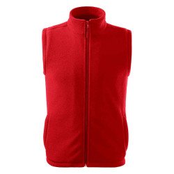 Unisex polár mellény, piros, 280 g/m²